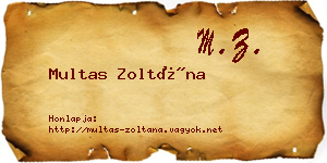 Multas Zoltána névjegykártya